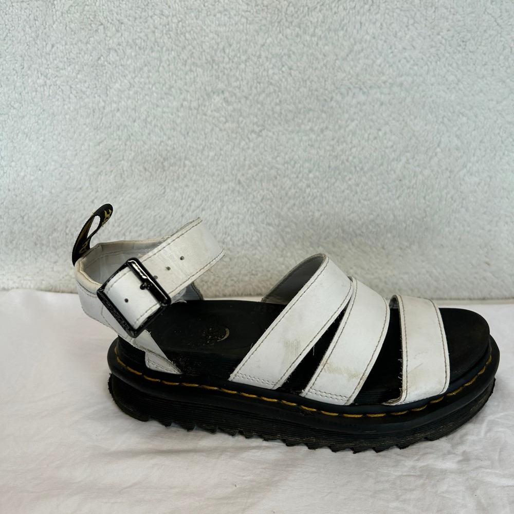 Dr. Martens Blaire White Hydro Leather Platform Gladiator Sandals Womens 6 - Picture 6 of 16